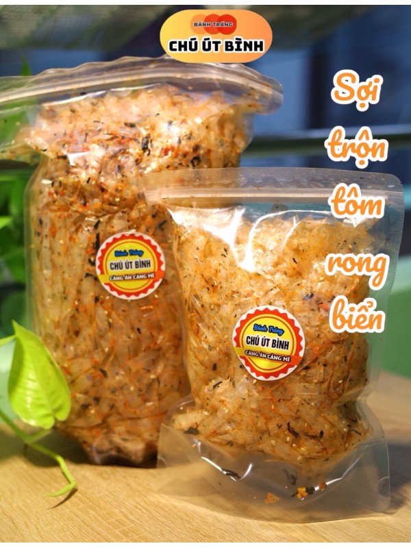 Zip 100gr Bánh Tráng Trộn Sợi Tôm Rong Biển Mã  1011